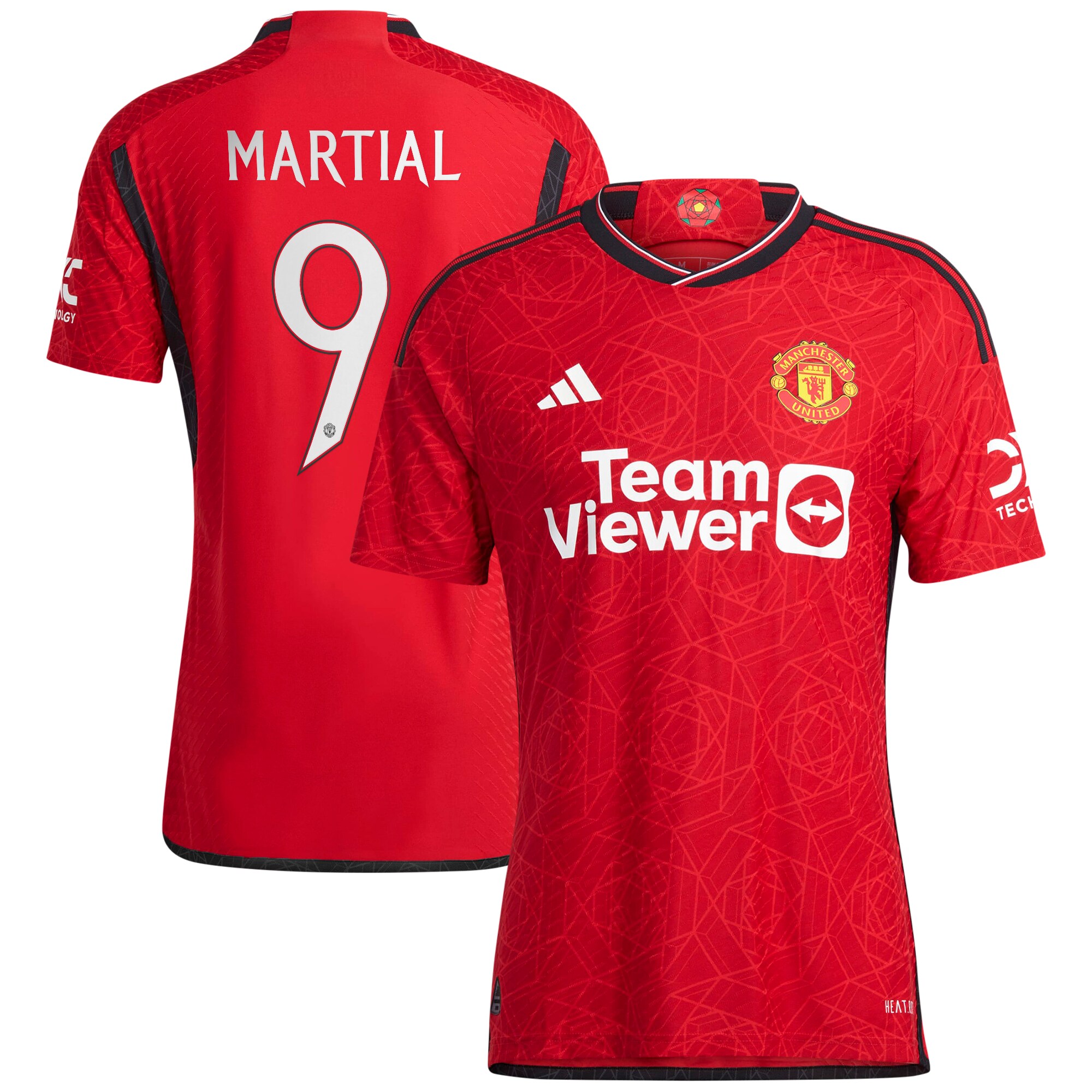 Manchester United Cup Home Authentic Shirt 2023-24 with Martial 9 printing