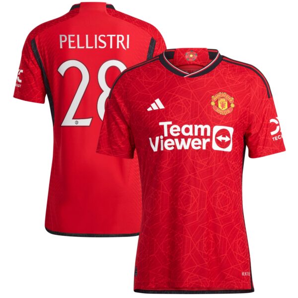 Manchester United Cup Home Authentic Shirt 2023-24 with Pellistri 28 printing
