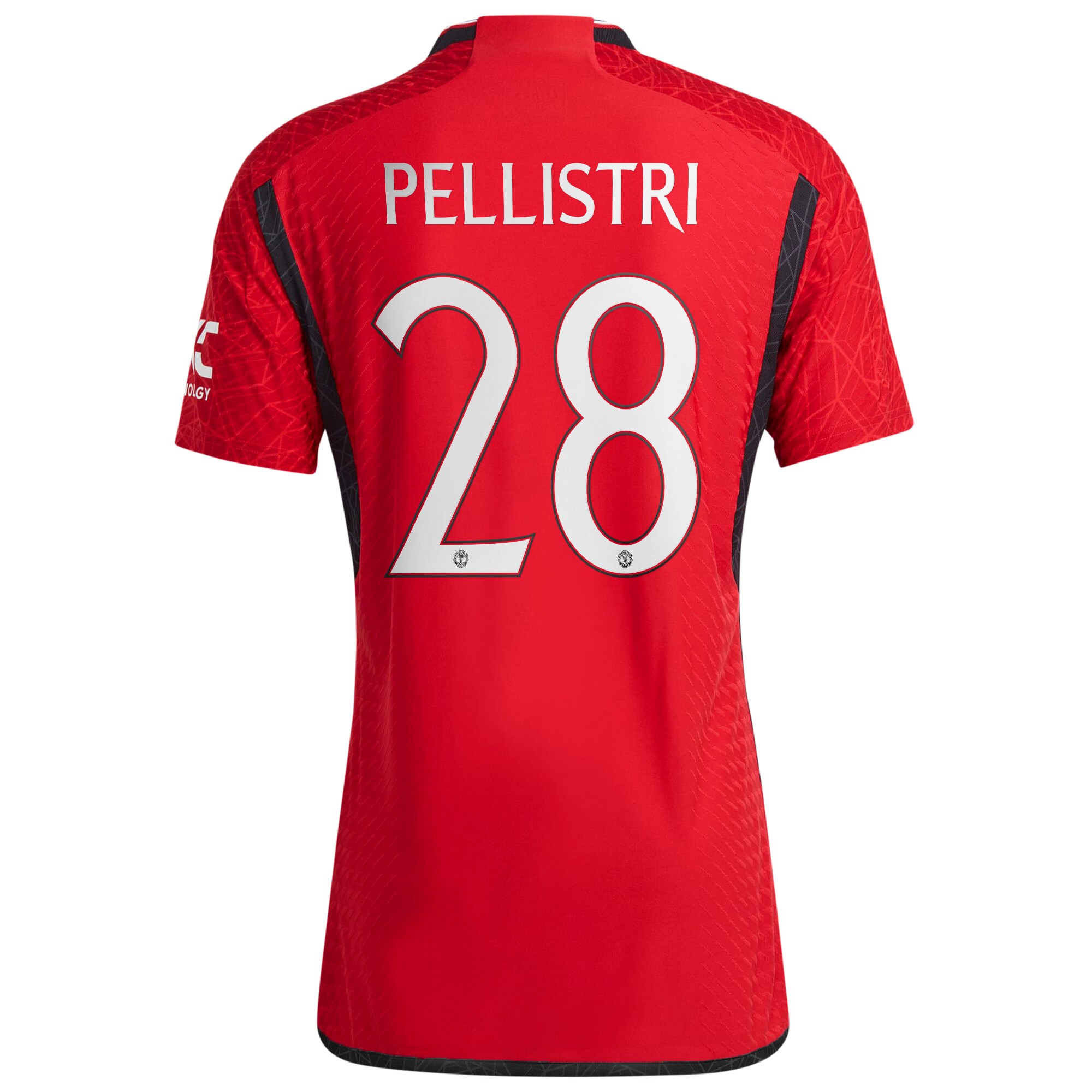Manchester United Cup Home Authentic Shirt 2023-24 with Pellistri 28 printing