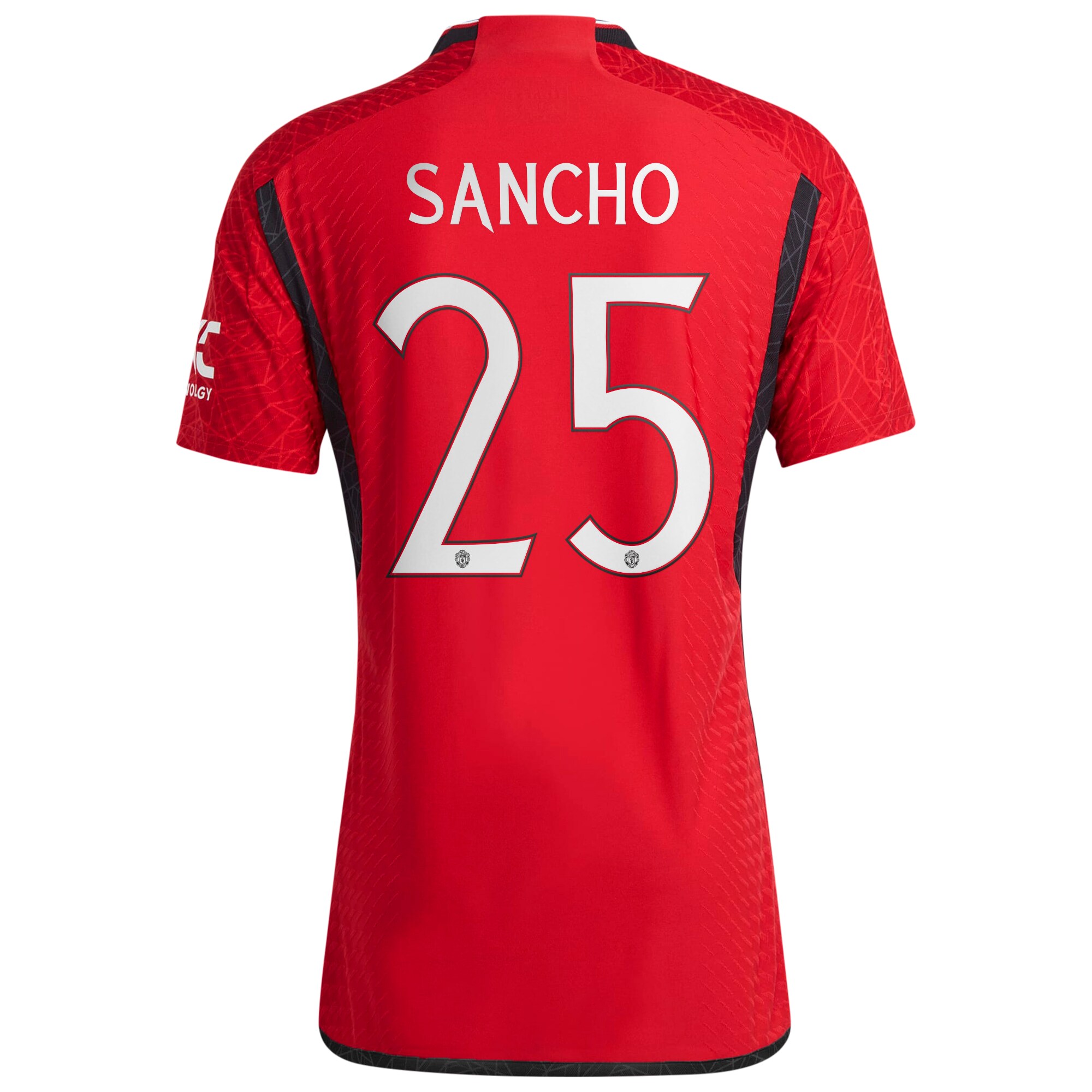 Manchester United Cup Home Authentic Shirt 2023-24 with Sancho 25 printing