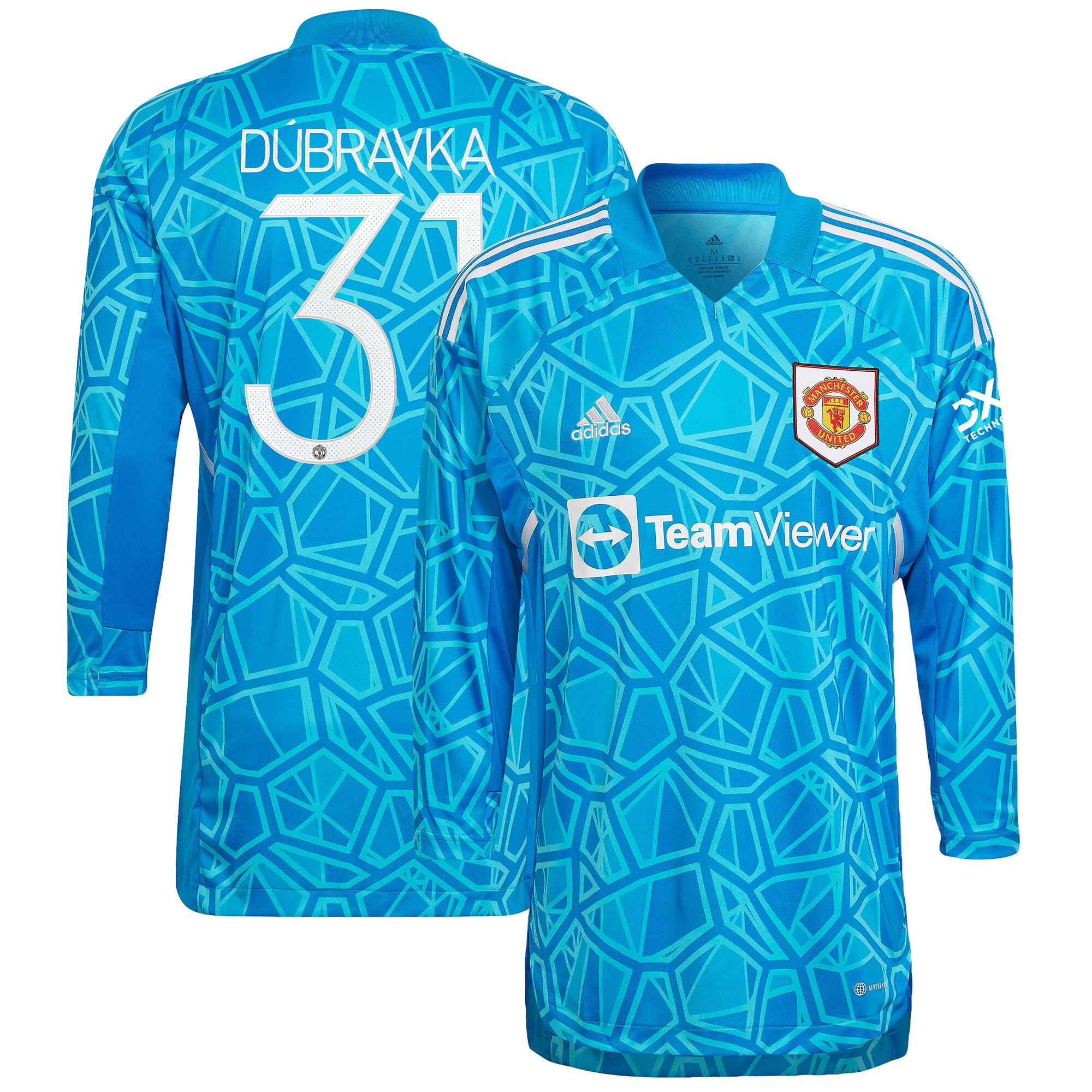 Manchester United Cup Home Goalkeeper Shirt 2022-23 - Long Sleeve with Dubravka 31 printing