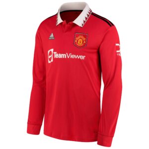 Manchester United Cup Home Shirt 2022-23 - Long Sleeve with Elanga 36 printing