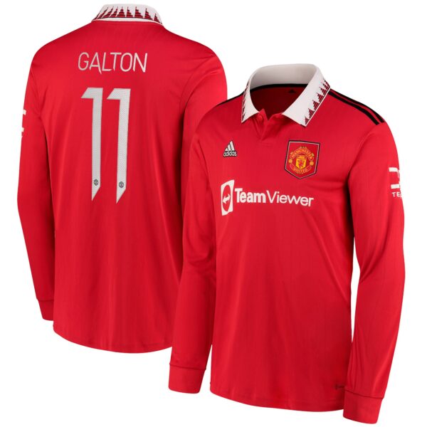 Manchester United Cup Home Shirt 2022-23 - Long Sleeve with Galton 11 printing