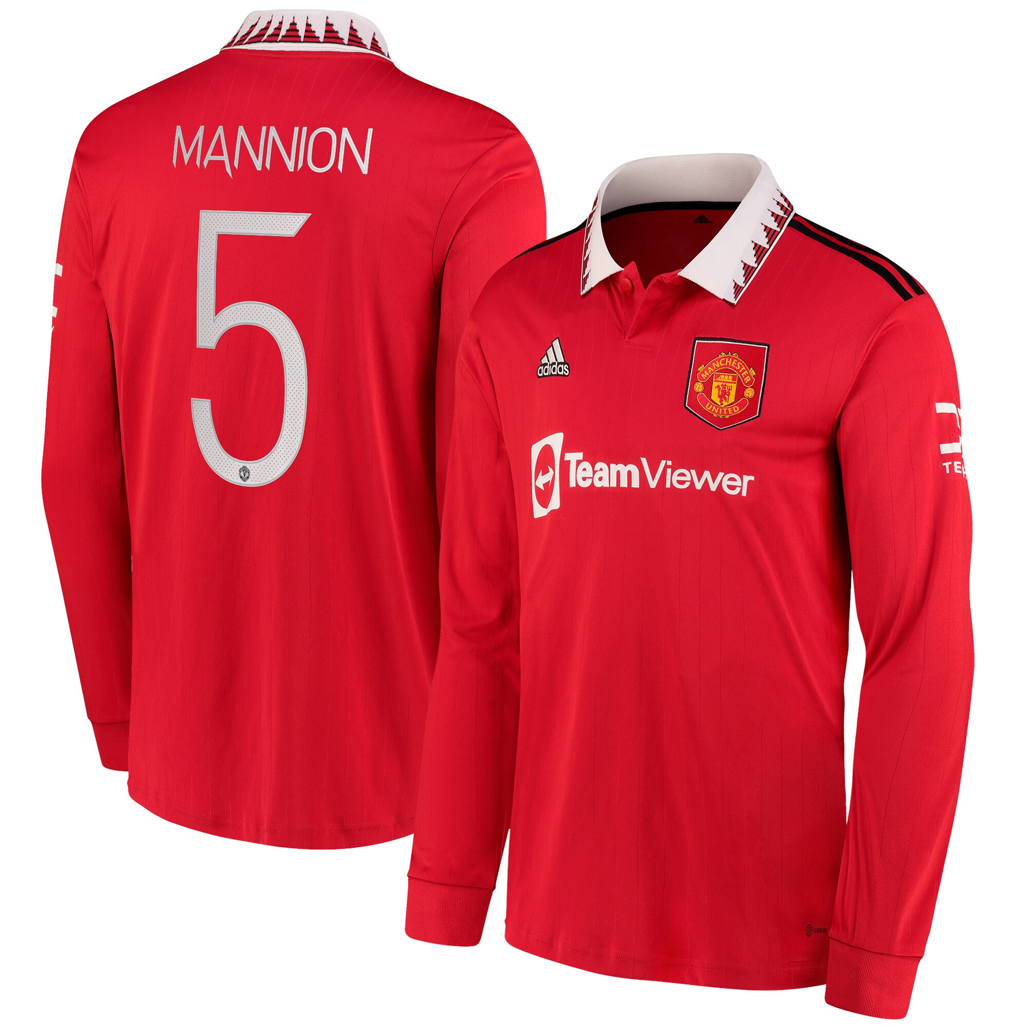 Manchester United Cup Home Shirt 2022-23 - Long Sleeve with Mannion 5 printing
