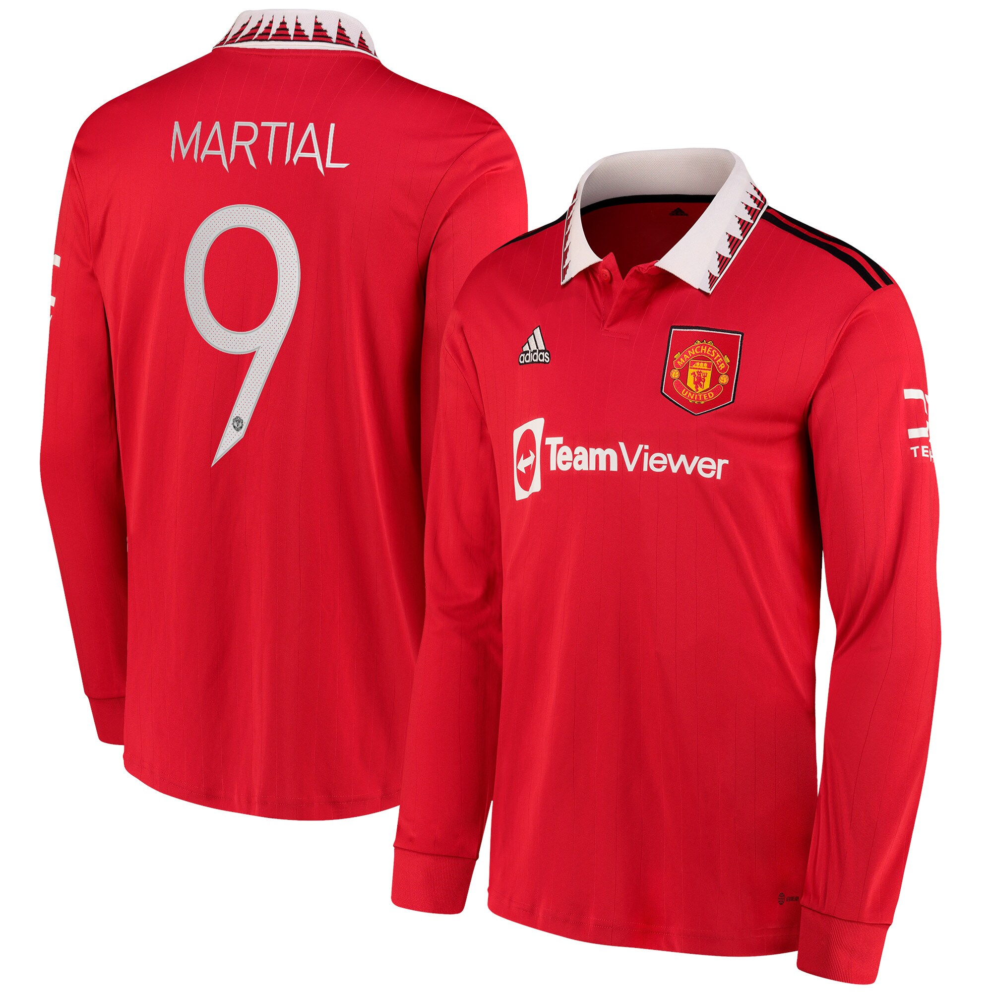 Manchester United Cup Home Shirt 2022-23 - Long Sleeve with Martial 9 printing