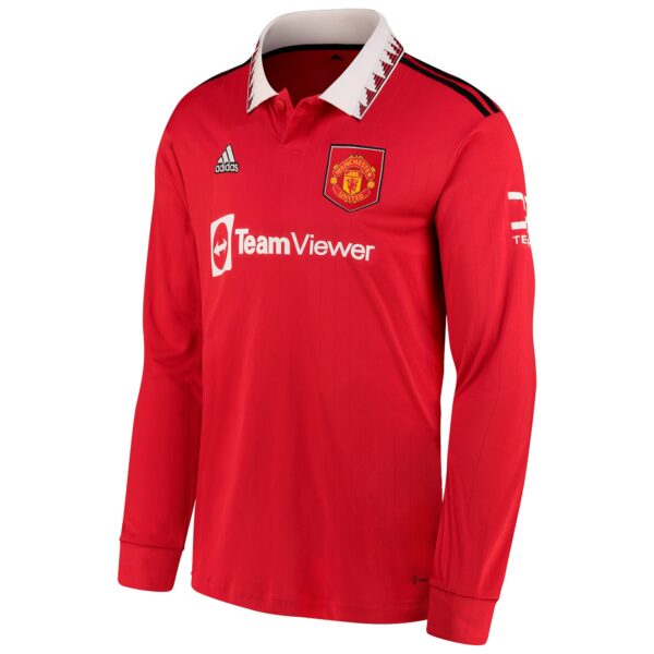 Manchester United Cup Home Shirt 2022-23 - Long Sleeve with Ronaldo 7 printing