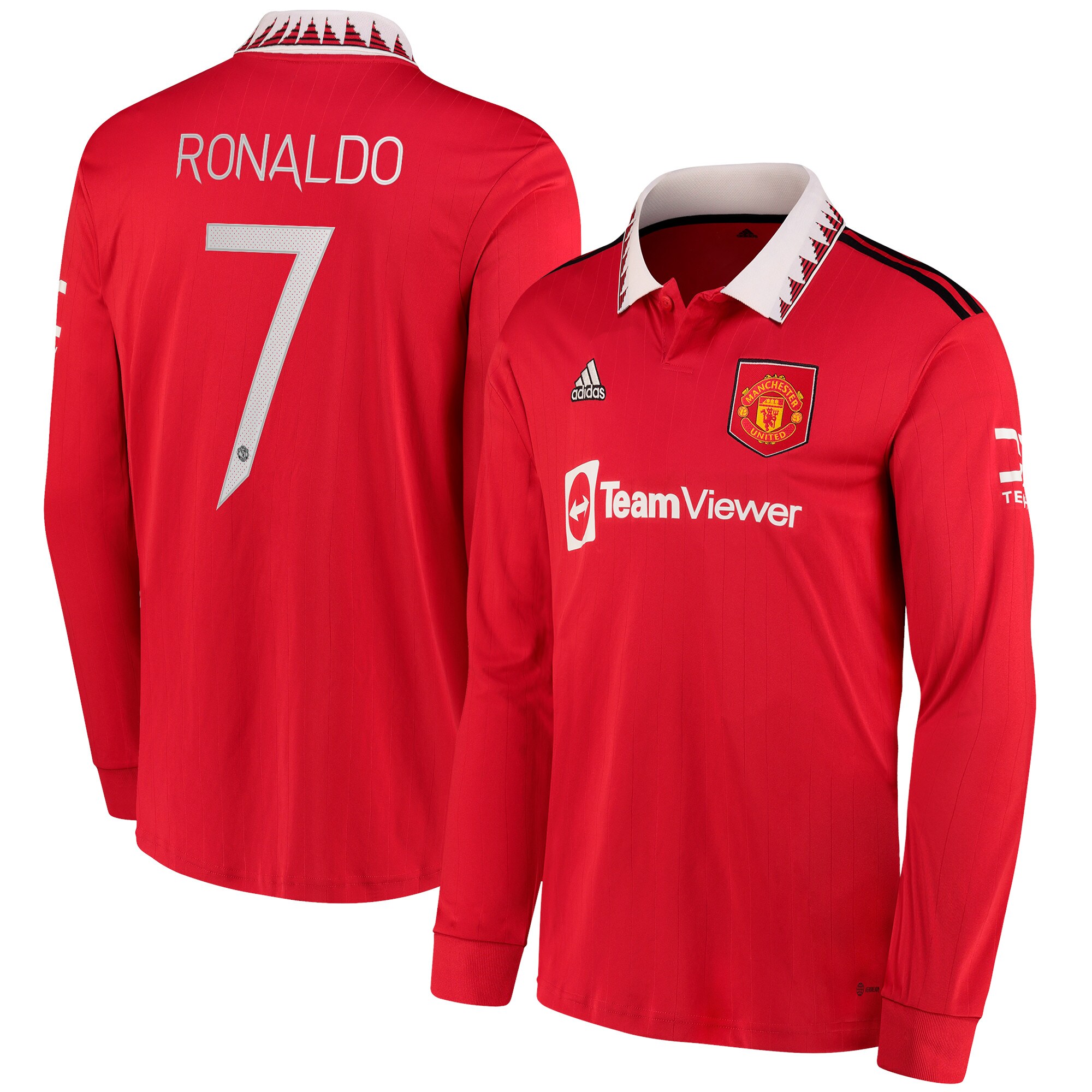 Manchester United Cup Home Shirt 2022-23 - Long Sleeve with Ronaldo 7 printing