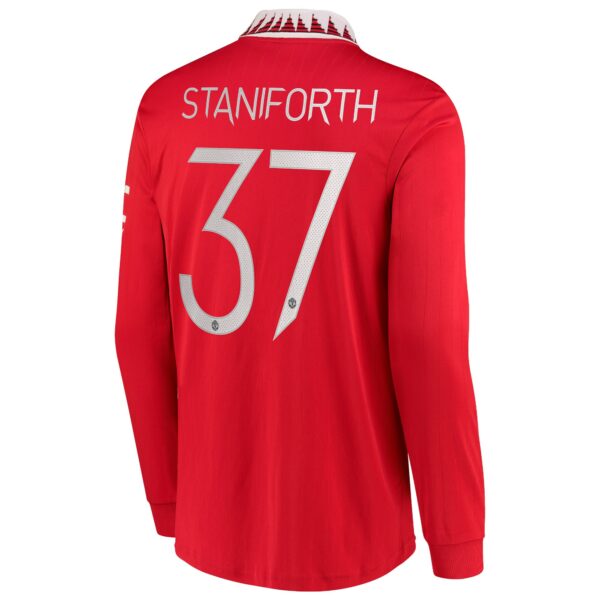 Manchester United Cup Home Shirt 2022-23 - Long Sleeve with Staniforth 37 printing