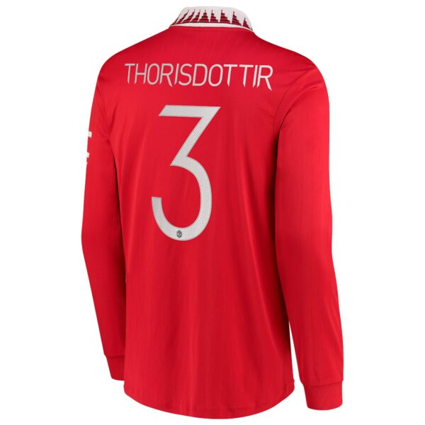 Manchester United Cup Home Shirt 2022-23 - Long Sleeve with Thorisdottir 3 printing