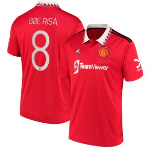 Manchester United Cup Home Shirt 2022-23 with Bøe Risa 8 printing