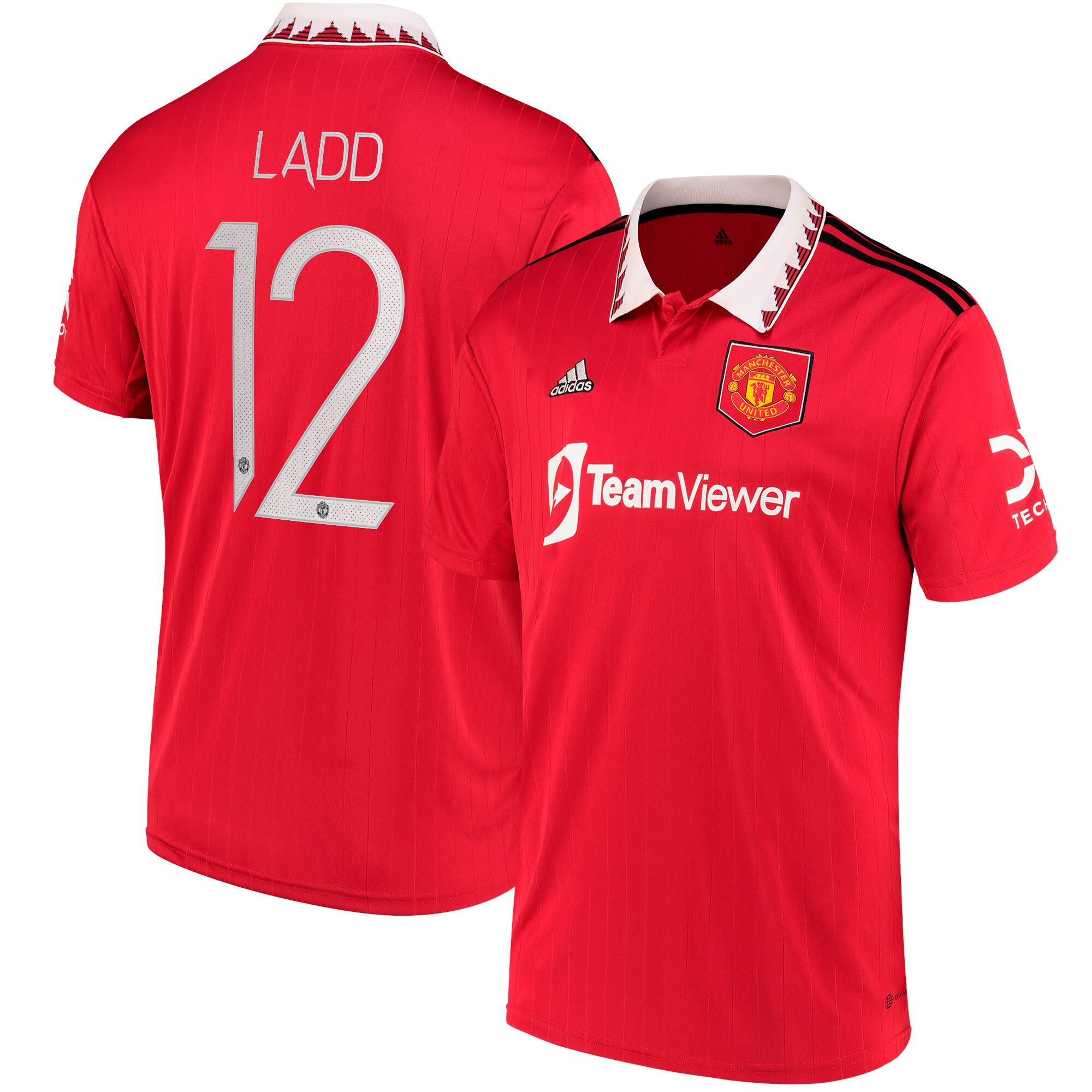 Manchester United Cup Home Shirt 2022-23 with Ladd 12 printing