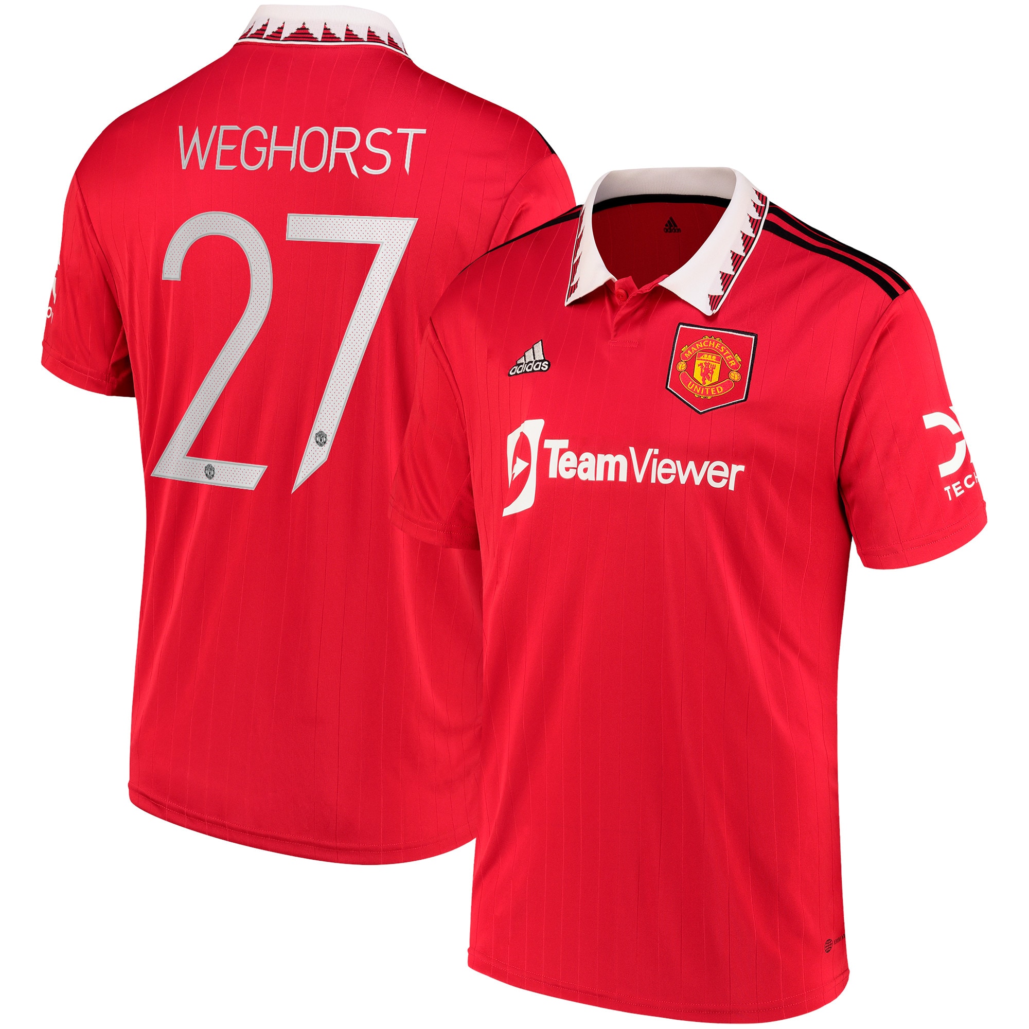 Manchester United Cup Home Shirt 2022-23 with Weghorst 27 printing
