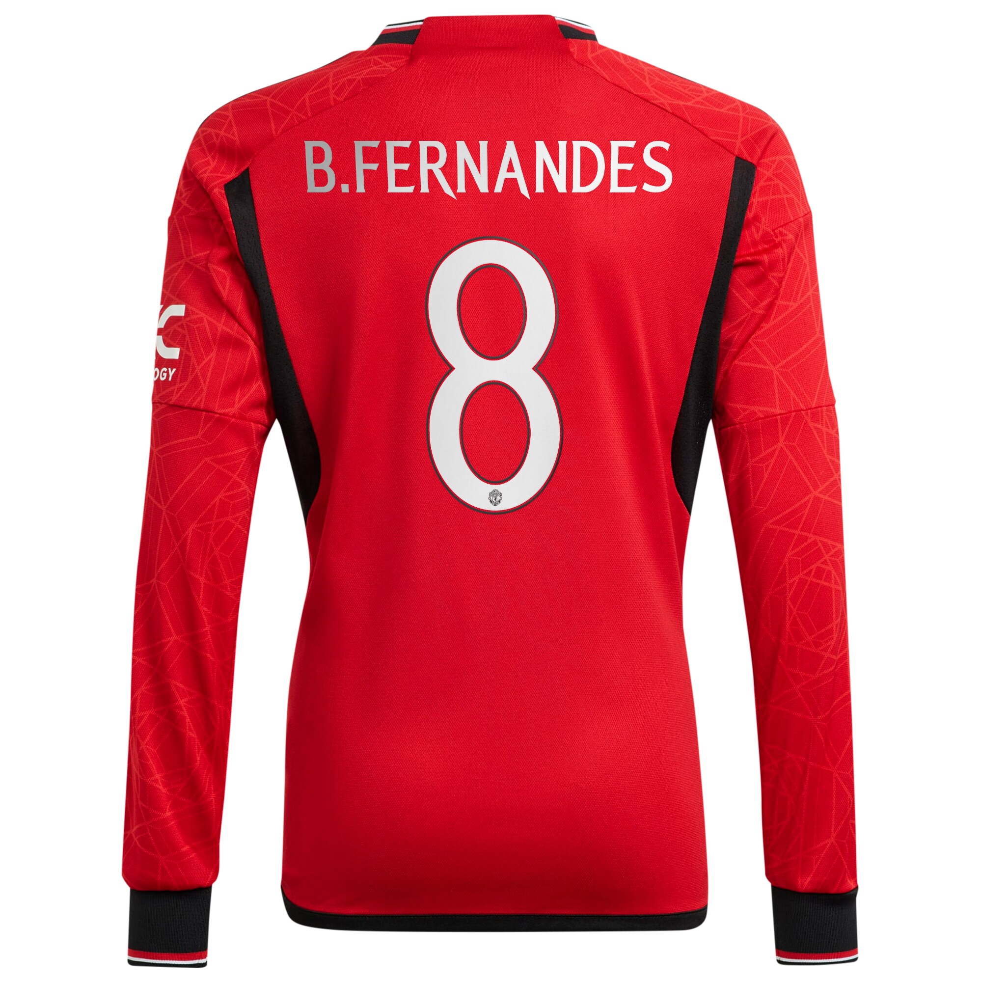 Manchester United Cup Home Shirt 2023-24 Long Sleeve with B.Fernandes 8 printing