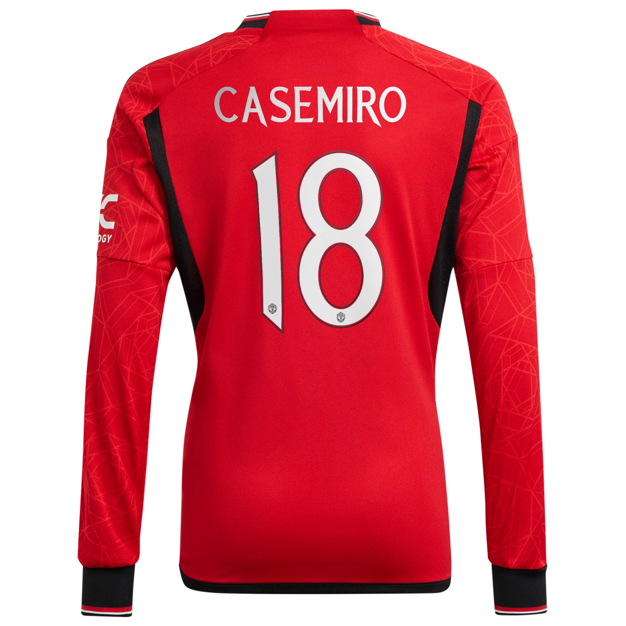 Manchester United Cup Home Shirt 2023-24 Long Sleeve with Casemiro 18 printing