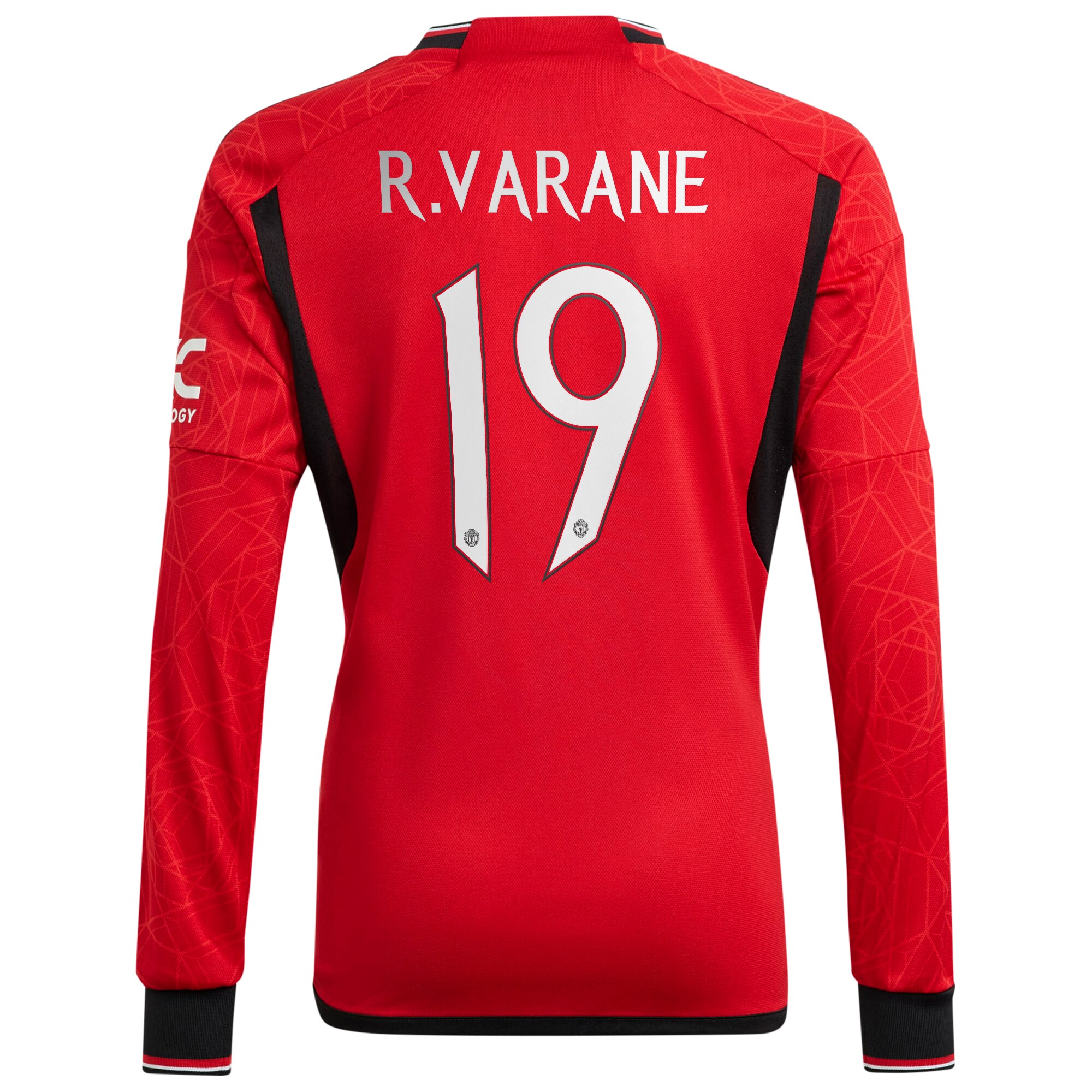 Manchester United Cup Home Shirt 2023-24 Long Sleeve with R. Varane 19 printing