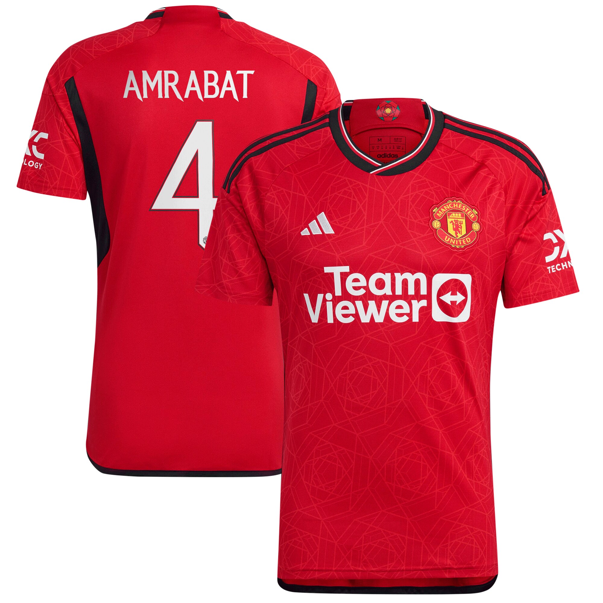 Manchester United Cup Home Shirt 2023-24 with Amrabat 4 printing