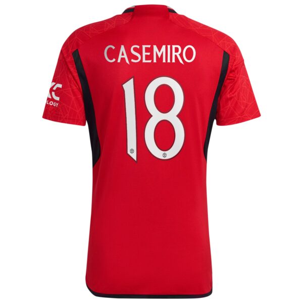Manchester United Cup Home Shirt 2023-24 with Casemiro 18 printing