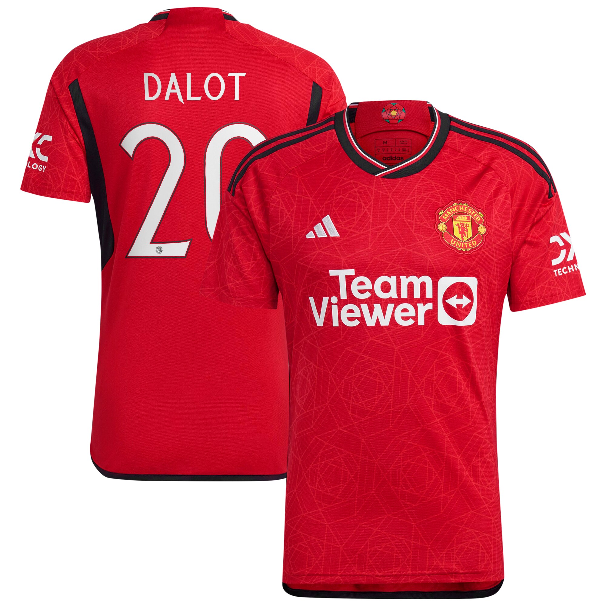 Manchester United Cup Home Shirt 2023-24 with Dalot 20 printing