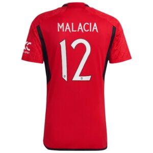 Manchester United Cup Home Shirt 2023-24 with Malacia 12 printing
