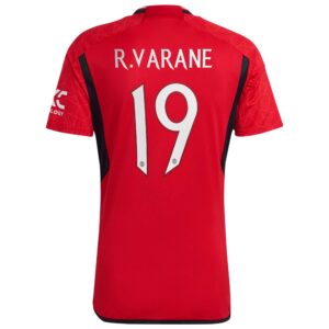 Manchester United Cup Home Shirt 2023-24 with R. Varane 19 printing