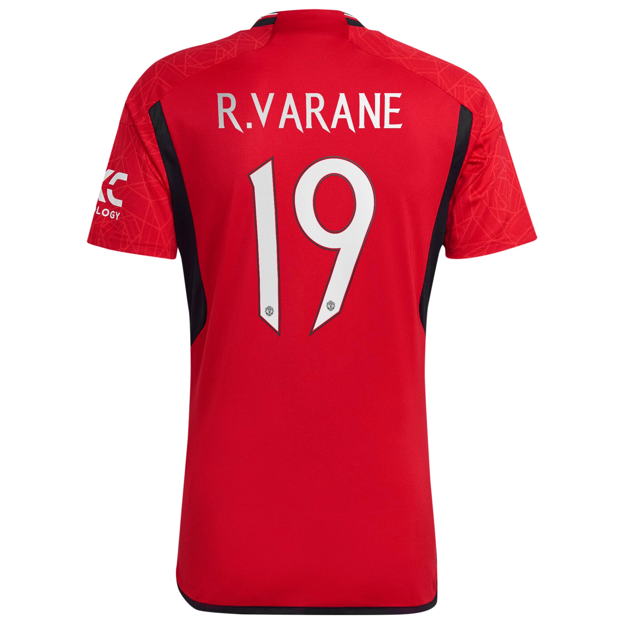 Manchester United Cup Home Shirt 2023-24 with R. Varane 19 printing