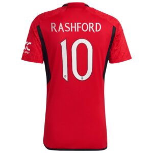 Manchester United Cup Home Shirt 2023-24 with Rashford 10 printing