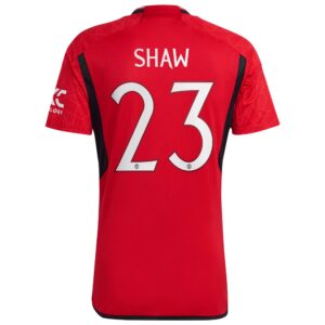 Manchester United Cup Home Shirt 2023-24 with Shaw 23 printing
