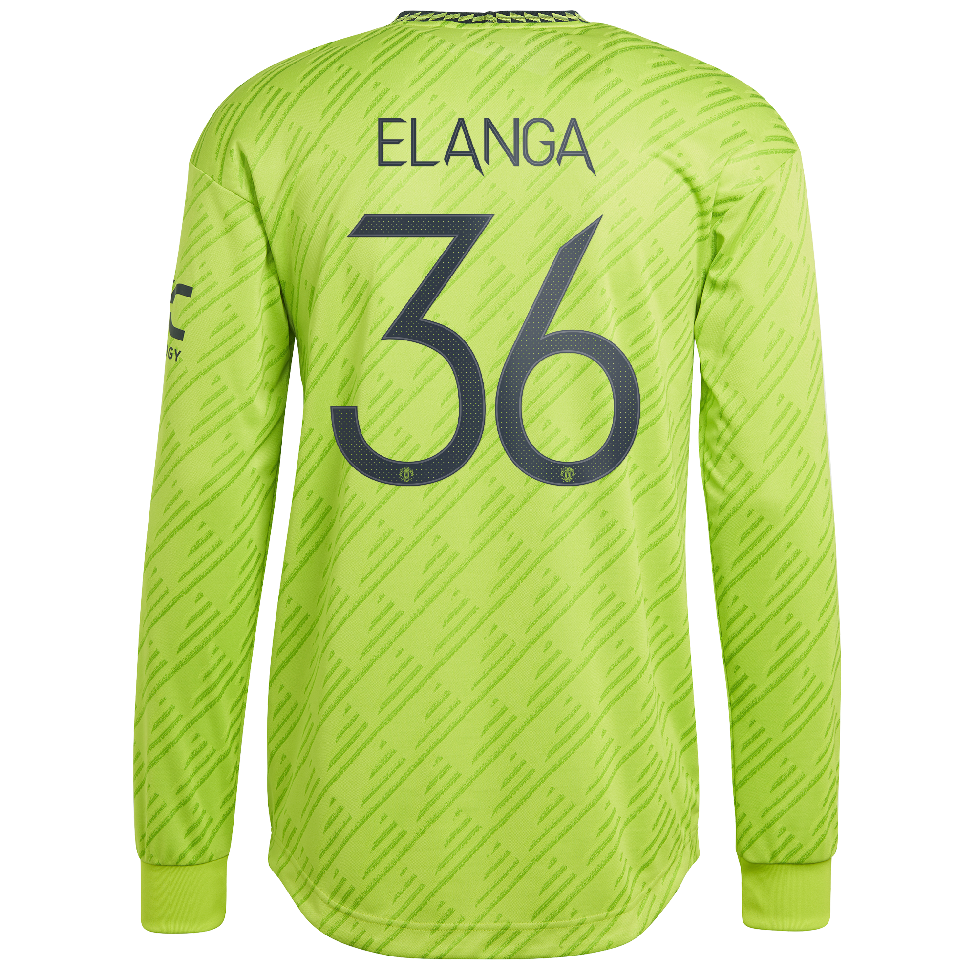 Manchester United Cup Third Authentic Shirt 2022-23 - Long Sleeve with Elanga 36 printing