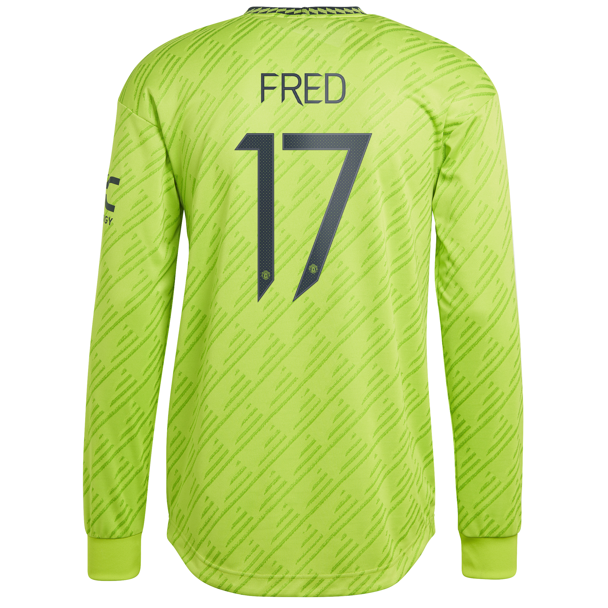 Manchester United Cup Third Authentic Shirt 2022-23 - Long Sleeve with Fred 17 printing