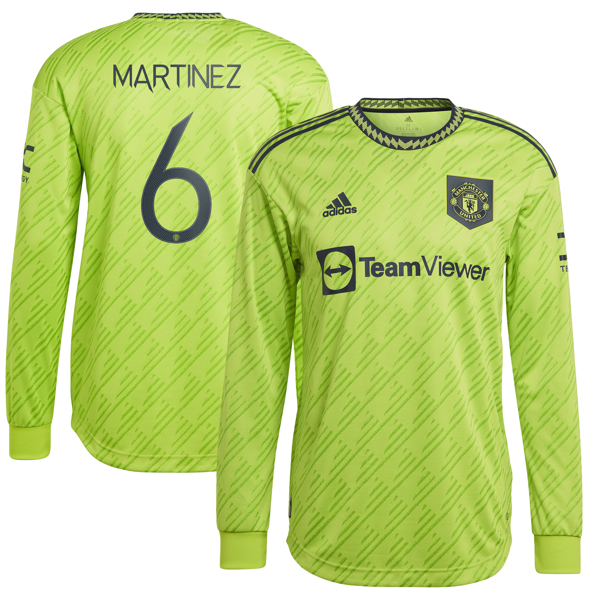 Manchester United Cup Third Authentic Shirt 2022-23 - Long Sleeve with Martinez 6 printing