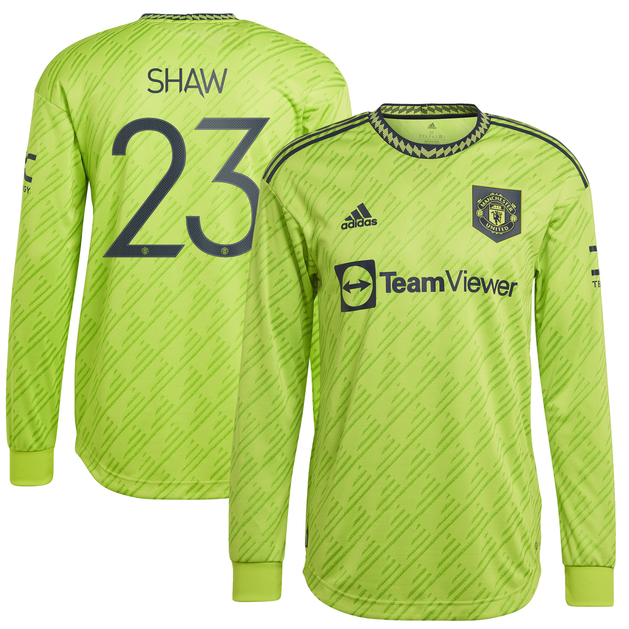 Manchester United Cup Third Authentic Shirt 2022-23 - Long Sleeve with Shaw 23 printing