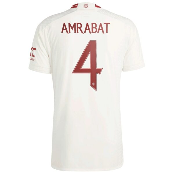 Manchester United Cup Third Authentic Shirt 2023-24 with Amrabat 4 printing