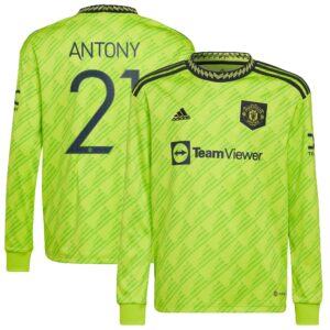 Manchester United Cup Third Shirt 2022-23 - Long Sleeve with Antony 21 printing