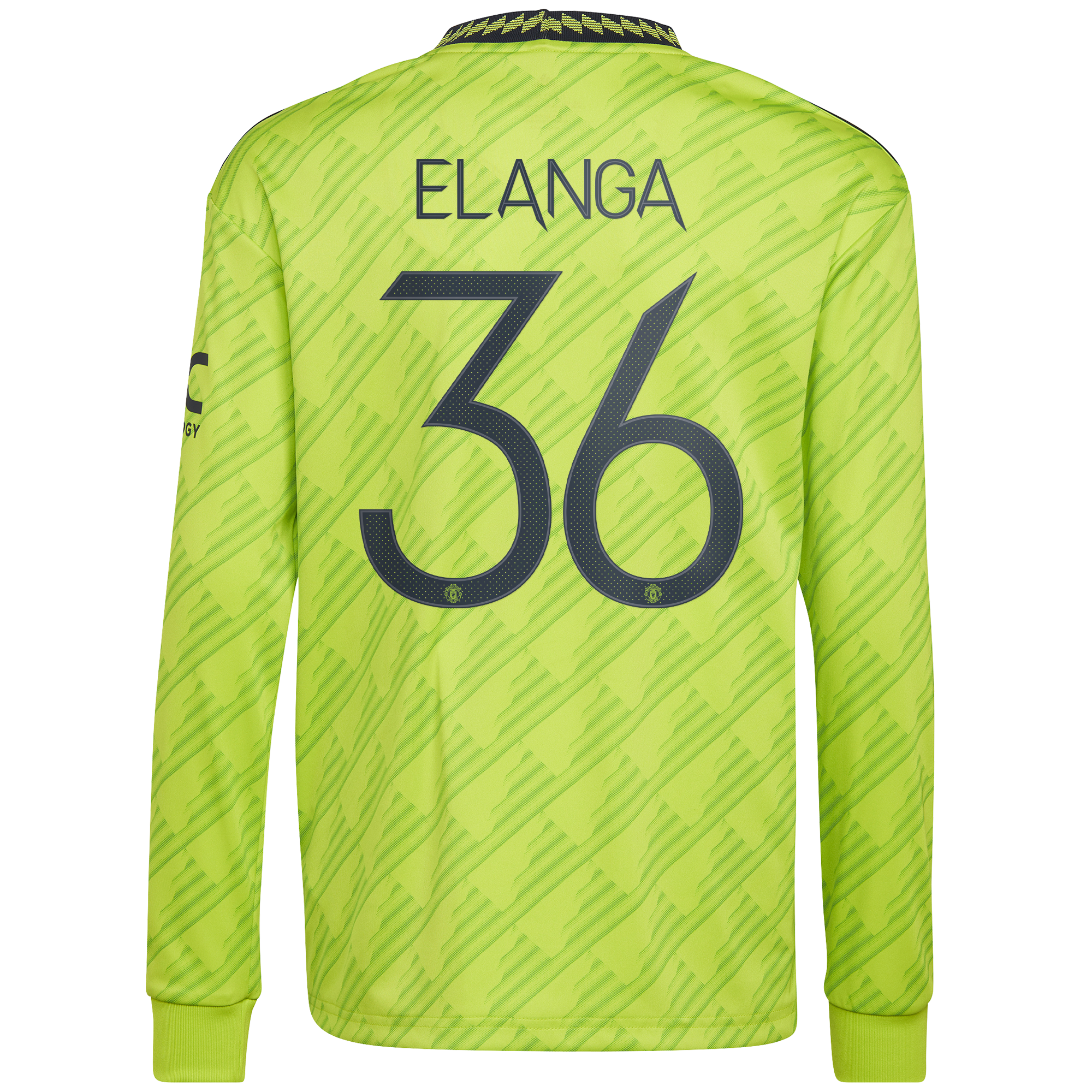 Manchester United Cup Third Shirt 2022-23 - Long Sleeve with Elanga 36 printing