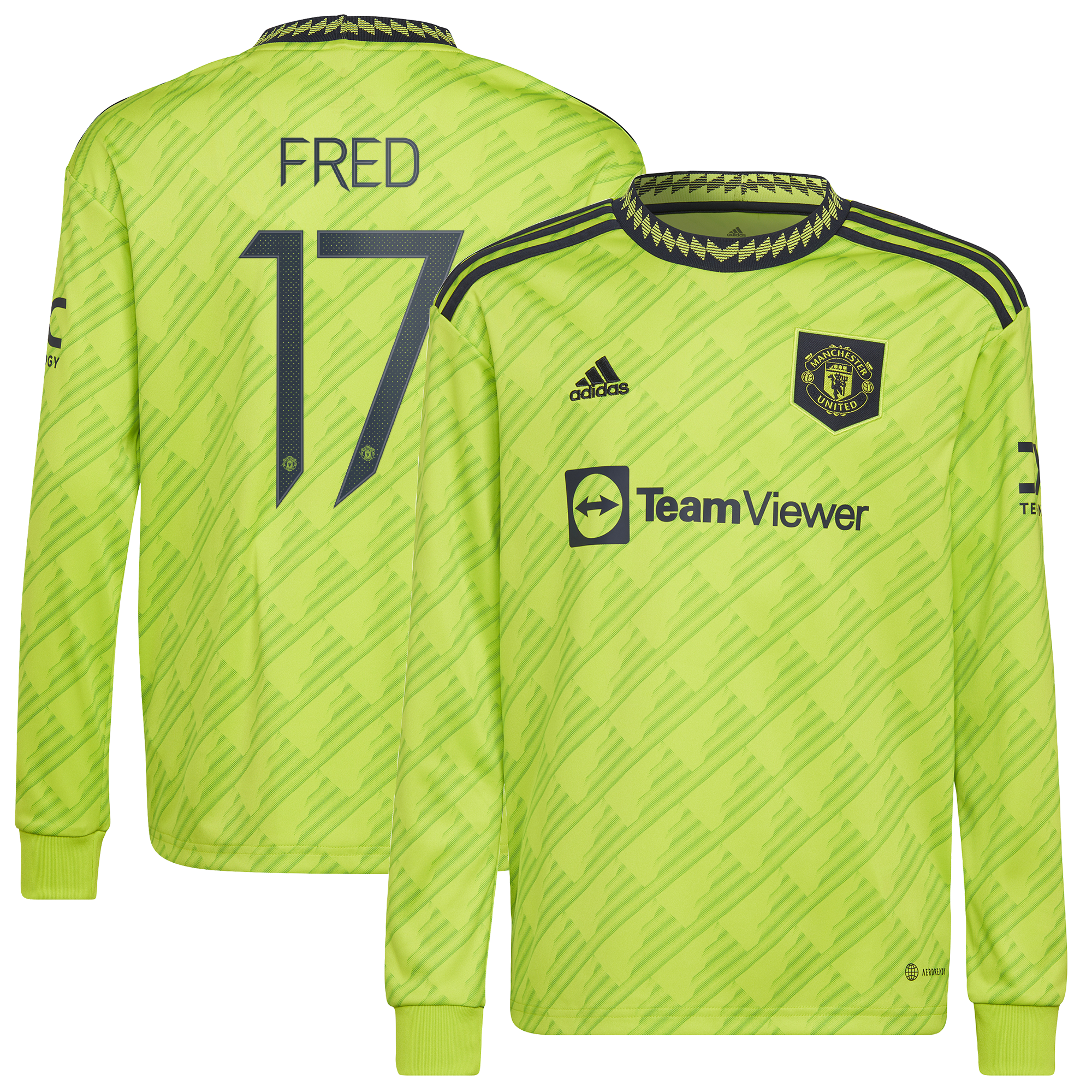 Manchester United Cup Third Shirt 2022-23 - Long Sleeve with Fred 17 printing