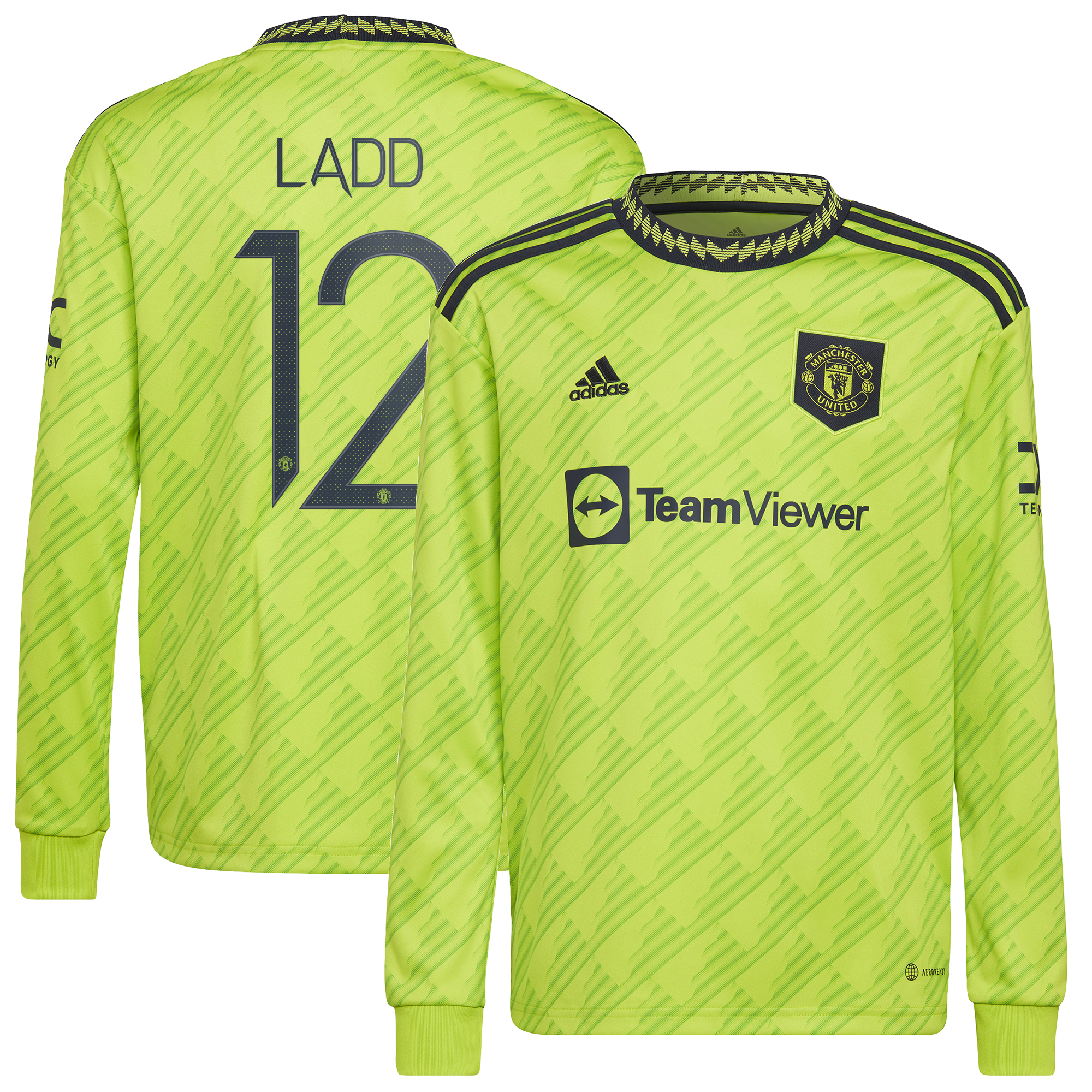 Manchester United Cup Third Shirt 2022-23 - Long Sleeve with Ladd 12 printing