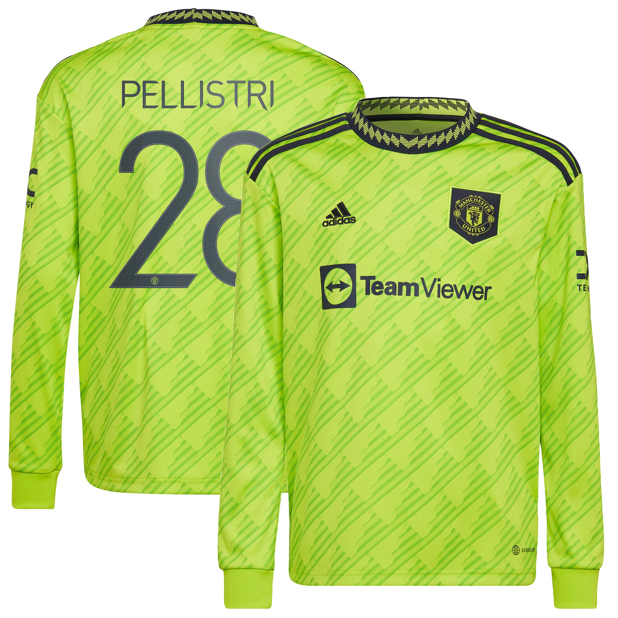 Manchester United Cup Third Shirt 2022-23 - Long Sleeve with Pellistri 28 printing