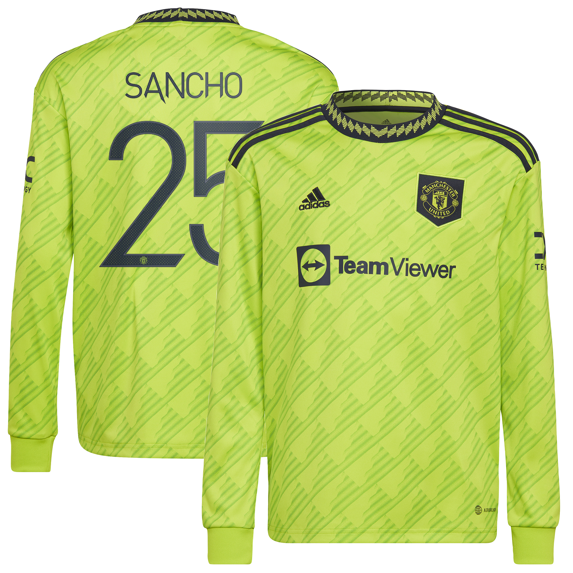 Manchester United Cup Third Shirt 2022-23 - Long Sleeve with Sancho 25 printing