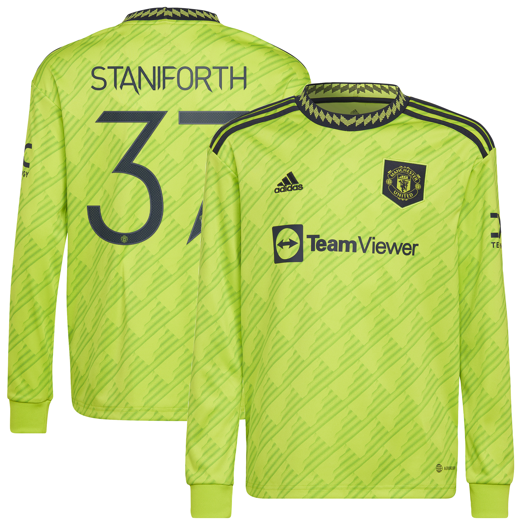 Manchester United Cup Third Shirt 2022-23 - Long Sleeve with Staniforth 37 printing