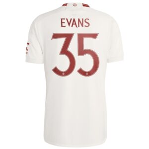 Manchester United Cup Third Shirt 2023-24 with Evans 35 printing