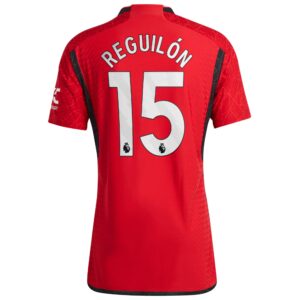 Manchester United EPL Home Authentic Shirt 2023-24 with Reguilón 15 printing