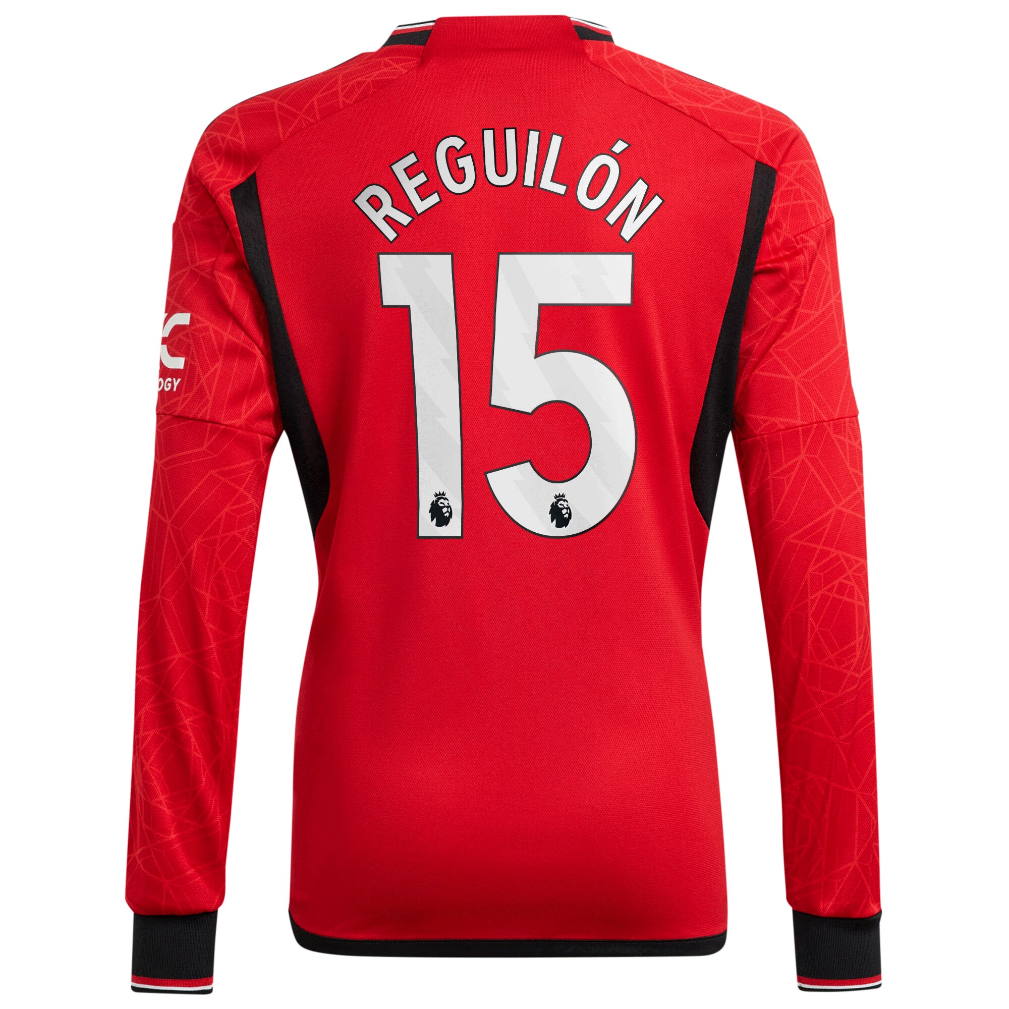 Manchester United EPL Home Shirt 2023-24 Long Sleeve with Reguilón 15 printing