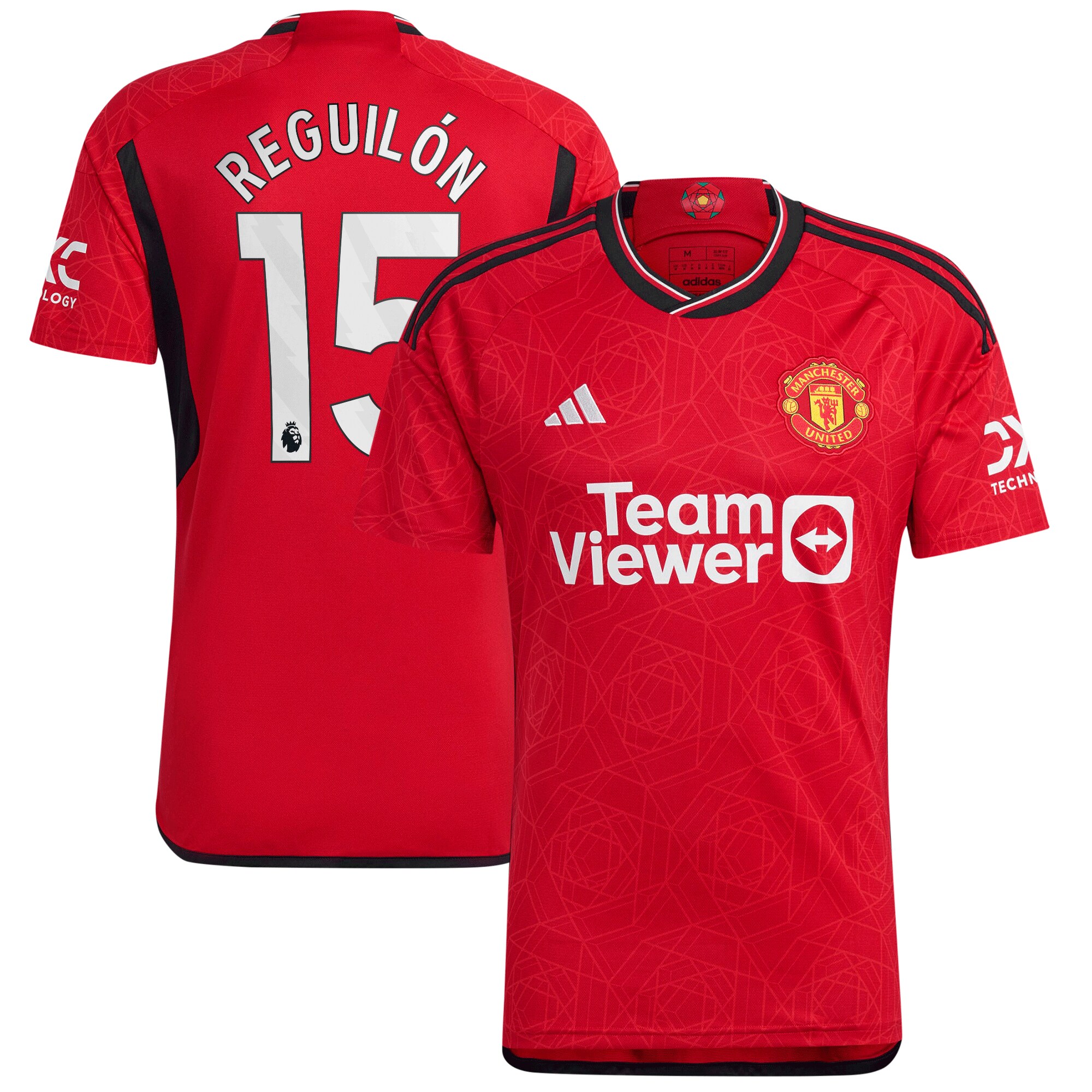 Manchester United EPL Home Shirt 2023-24 with Reguilón 15 printing