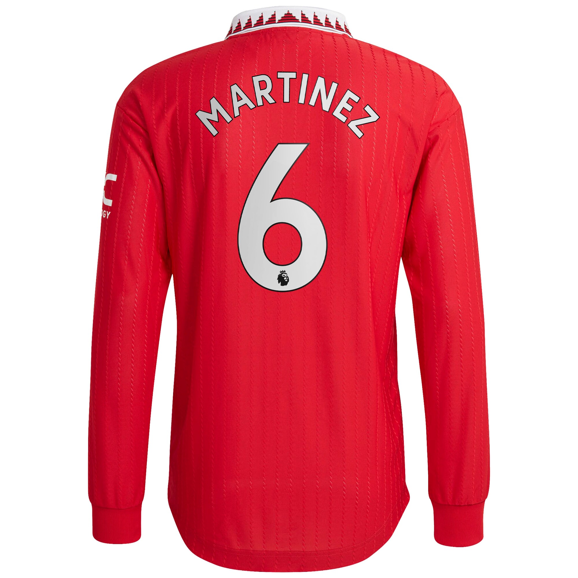 Manchester United Home Authentic Shirt 2022-23 - Long Sleeve with Martinez 6 printing