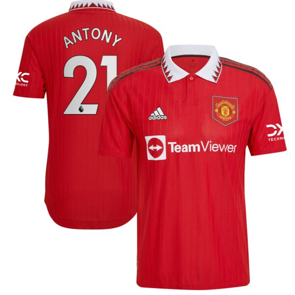 Manchester United Home Authentic Shirt 2022-23 with Antony 21 printing