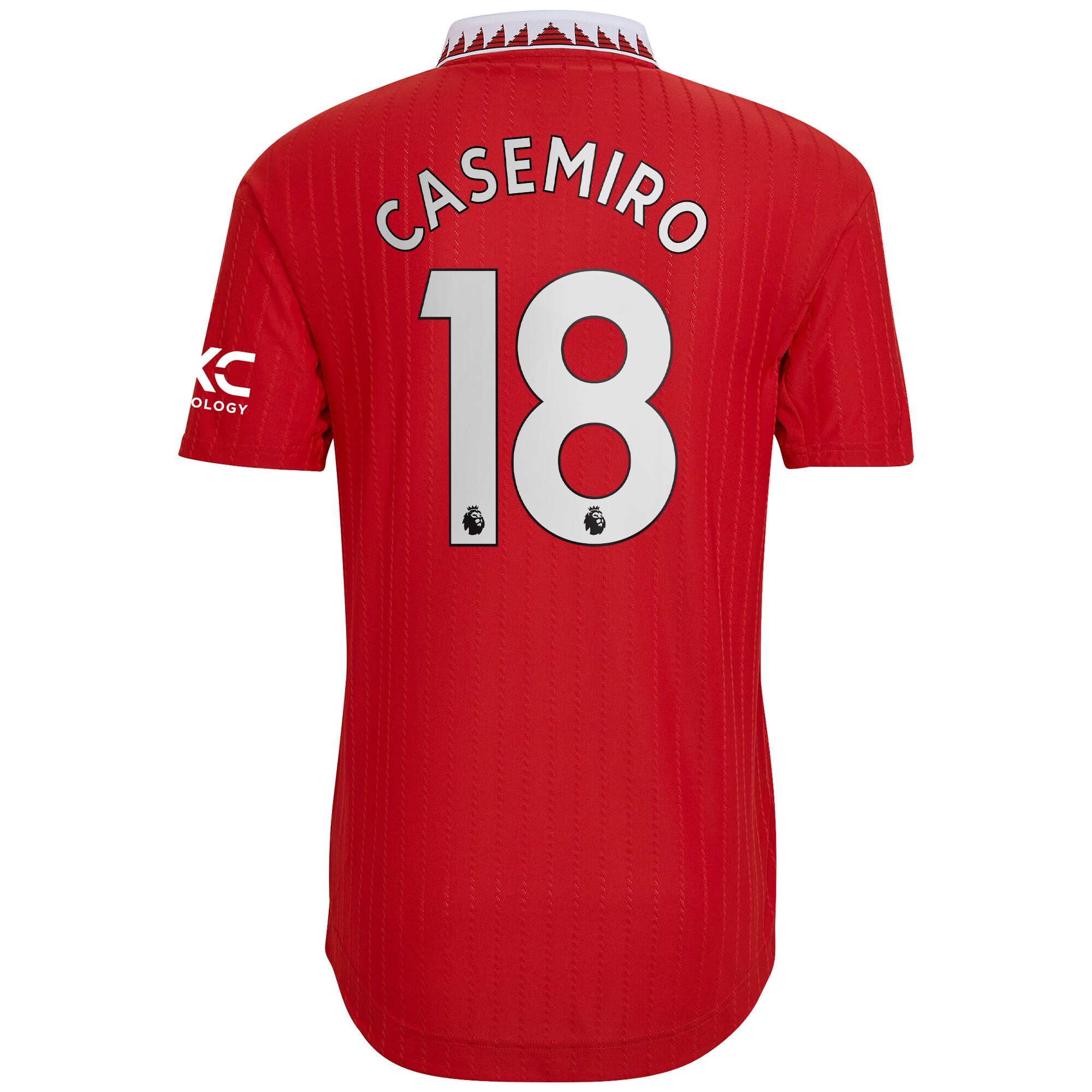 Manchester United Home Authentic Shirt 2022-23 with Casemiro 18 printing