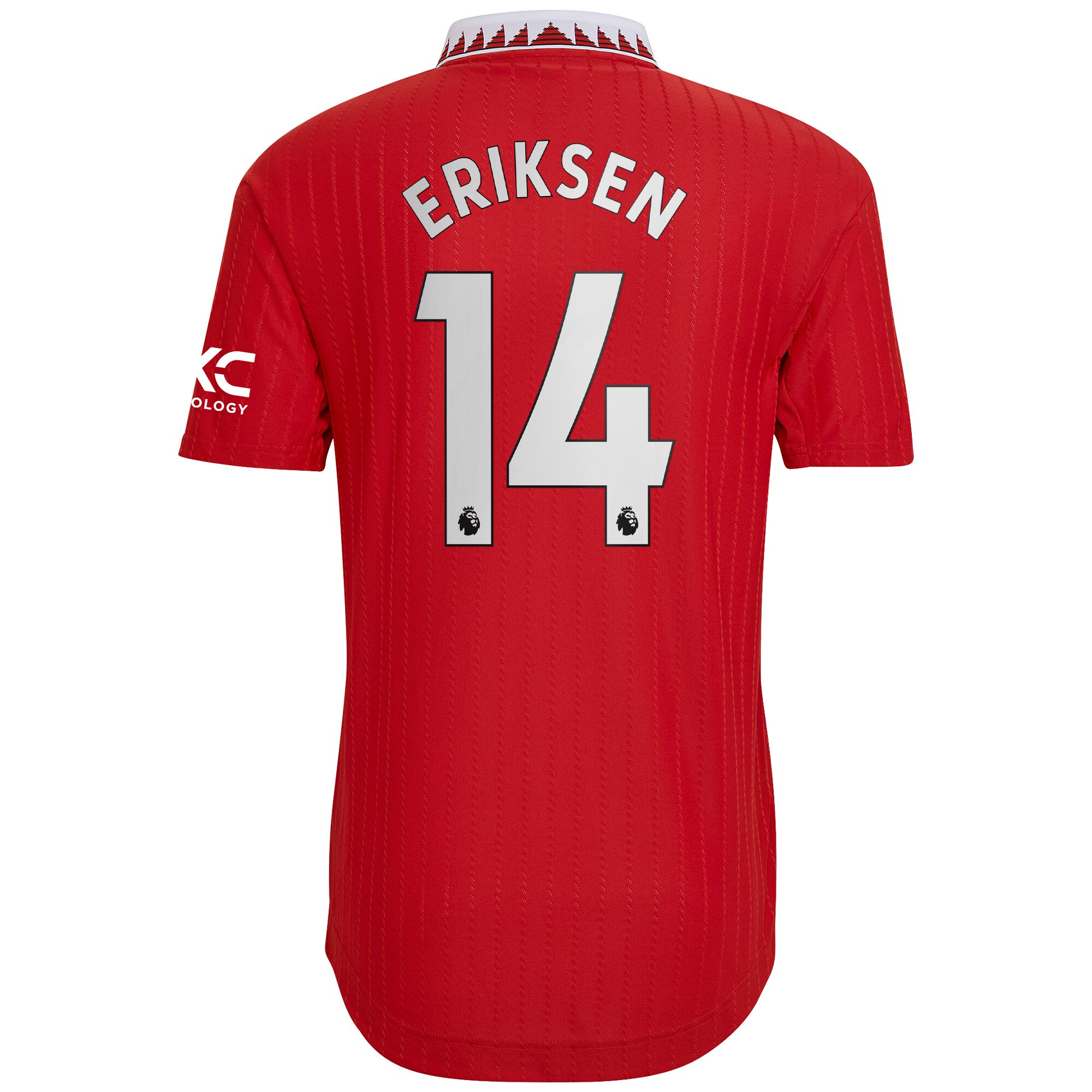 Manchester United Home Authentic Shirt 2022-23 with Eriksen 14 printing