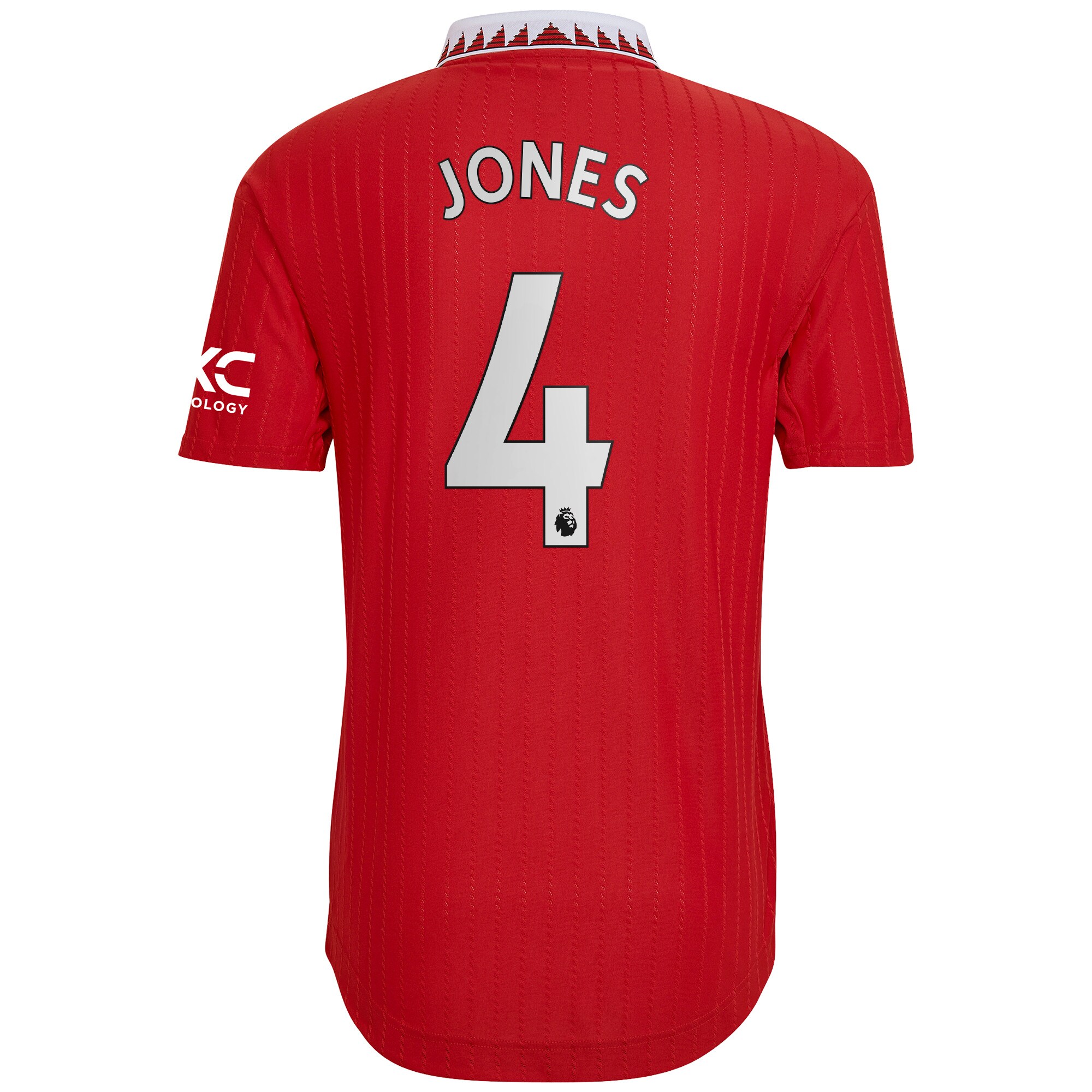 Manchester United Home Authentic Shirt 2022-23 with Jones 4 printing