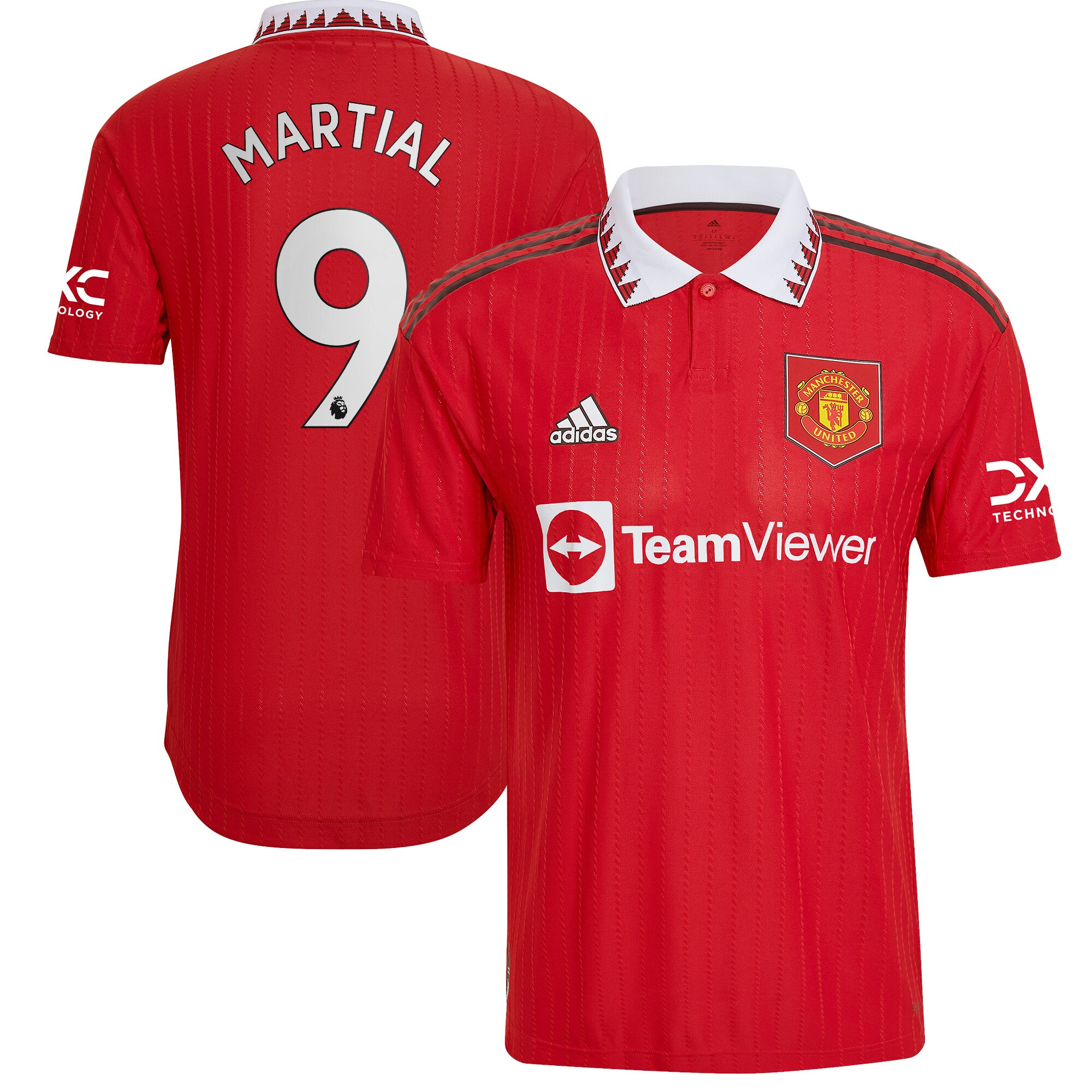 Manchester United Home Authentic Shirt 2022-2023 with Martial 9 printing