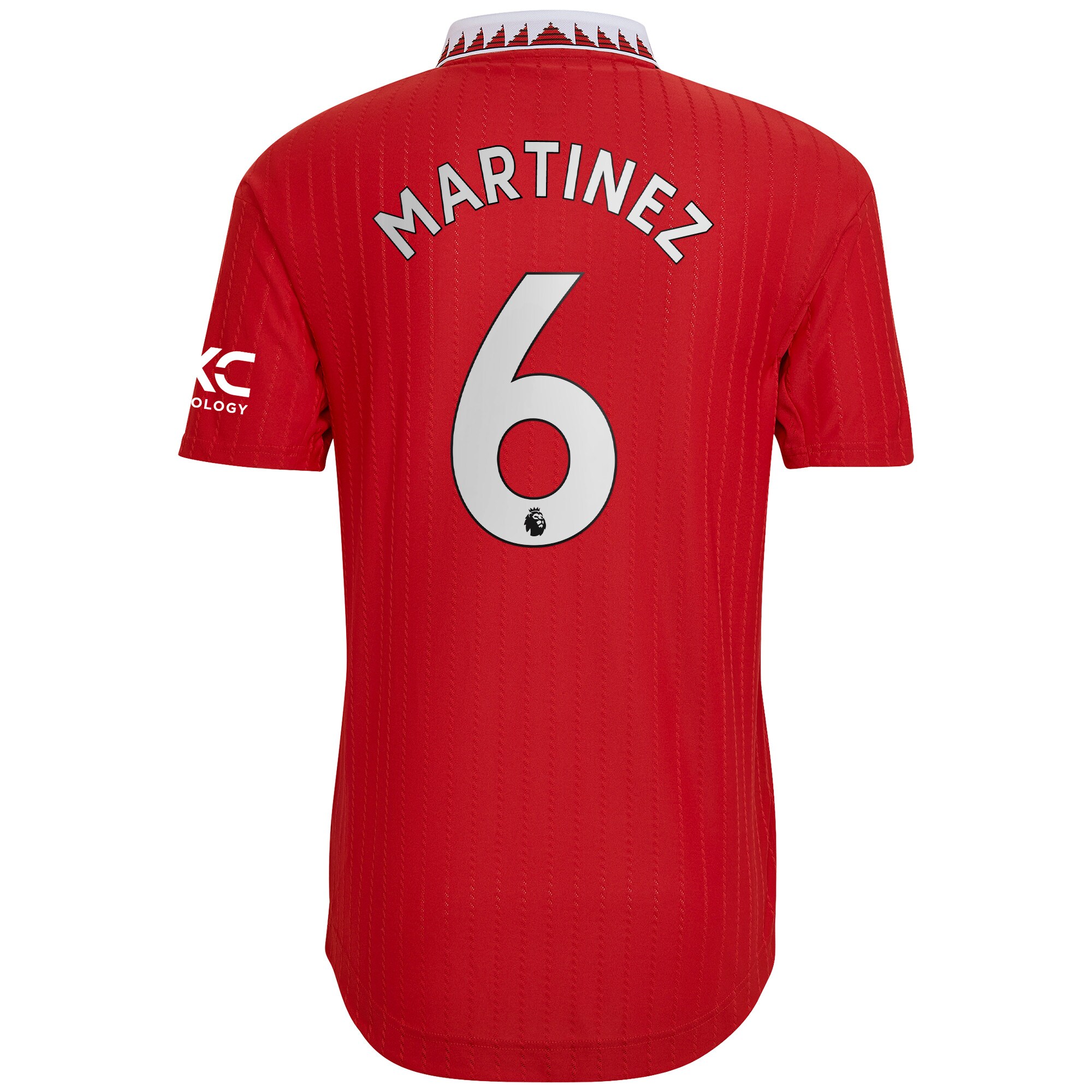 Manchester United Home Authentic Shirt 2022-23 with Martinez 6 printing